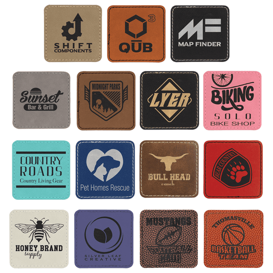 2-1/2" Leatherette Square Adhesive Patches