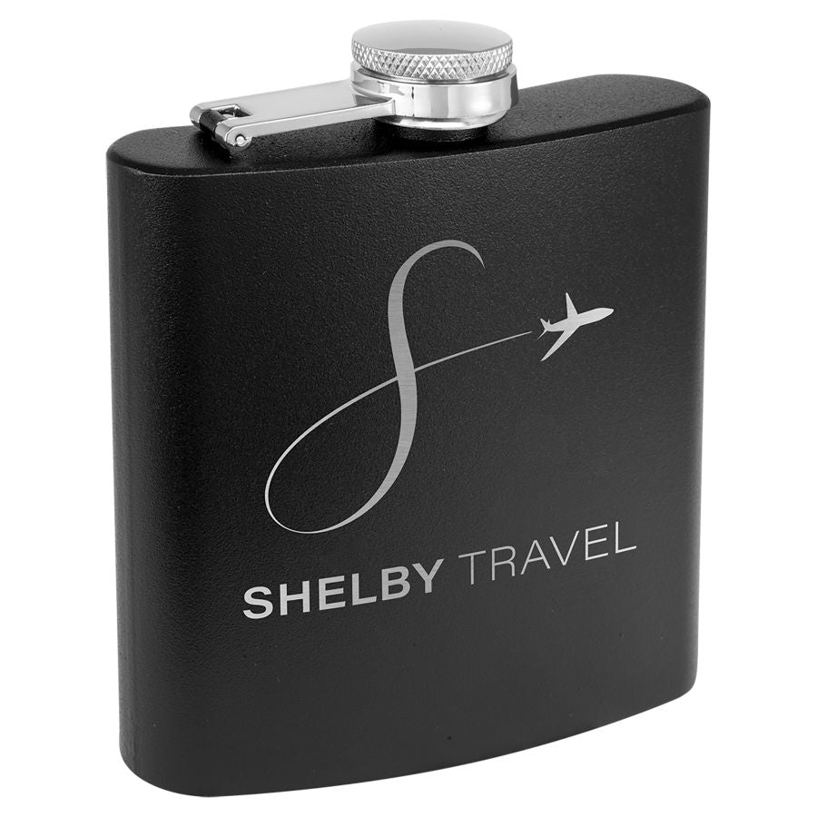 6 oz. Powder Coated Stainless Steel Flasks