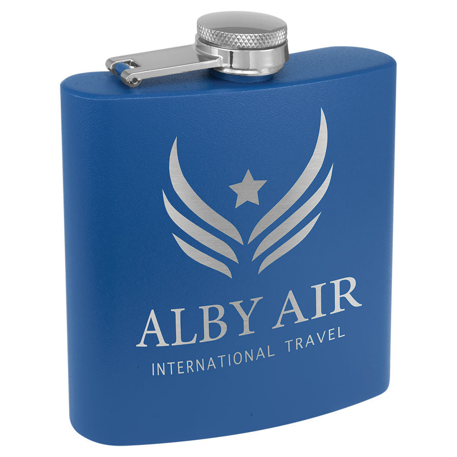 6 oz. Powder Coated Stainless Steel Flasks