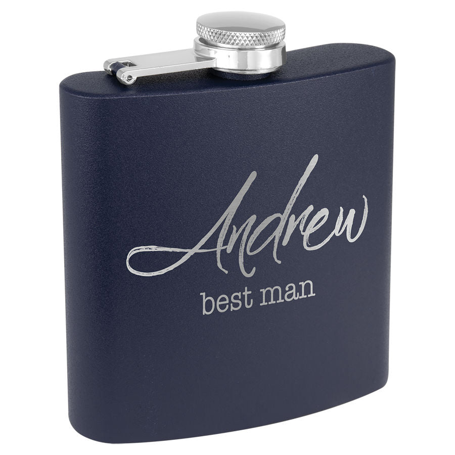 6 oz. Powder Coated Stainless Steel Flasks