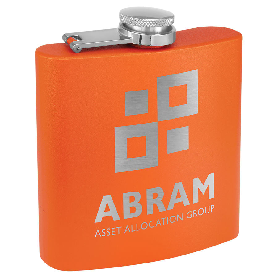 6 oz. Powder Coated Stainless Steel Flasks