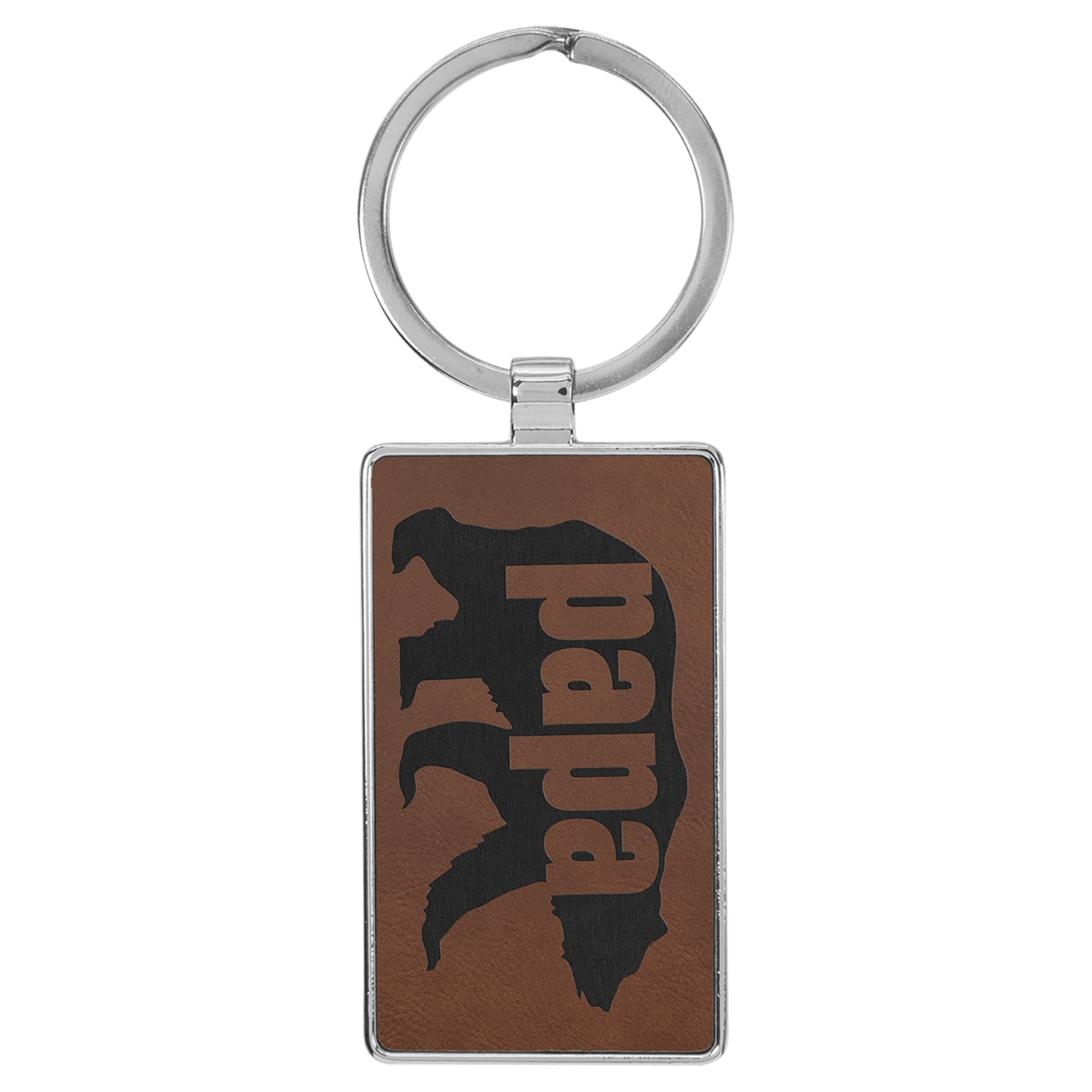 Leatherette / Metal Keychain