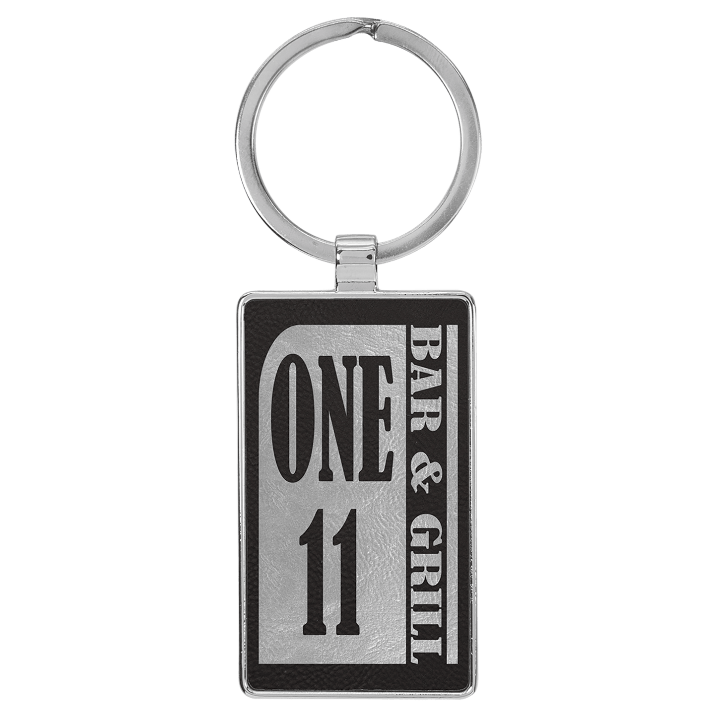 Leatherette / Metal Keychain