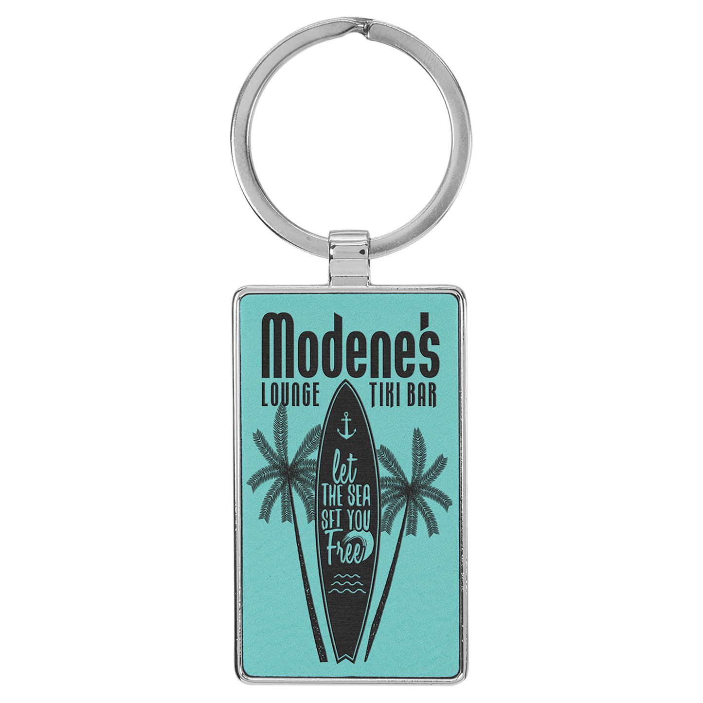 Leatherette / Metal Keychain