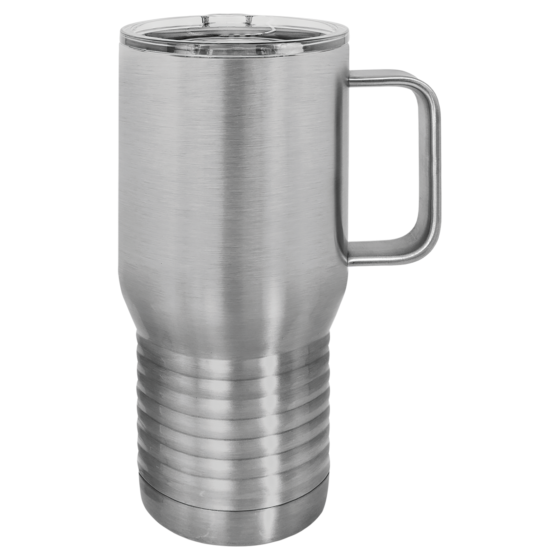 20 OZ STAINLESS STEEL TUMBLER WITH HANDLE - WHITE