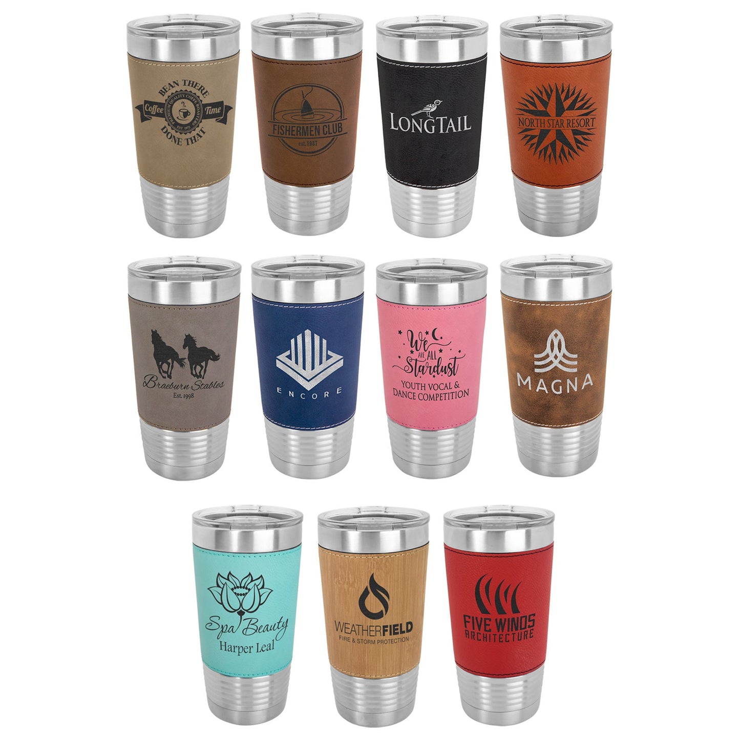 BULK - 20 oz. Polar Camel Leatherette Tumbler